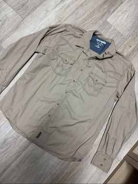 Wrangler Retro Tan Pearl Snap Shirt